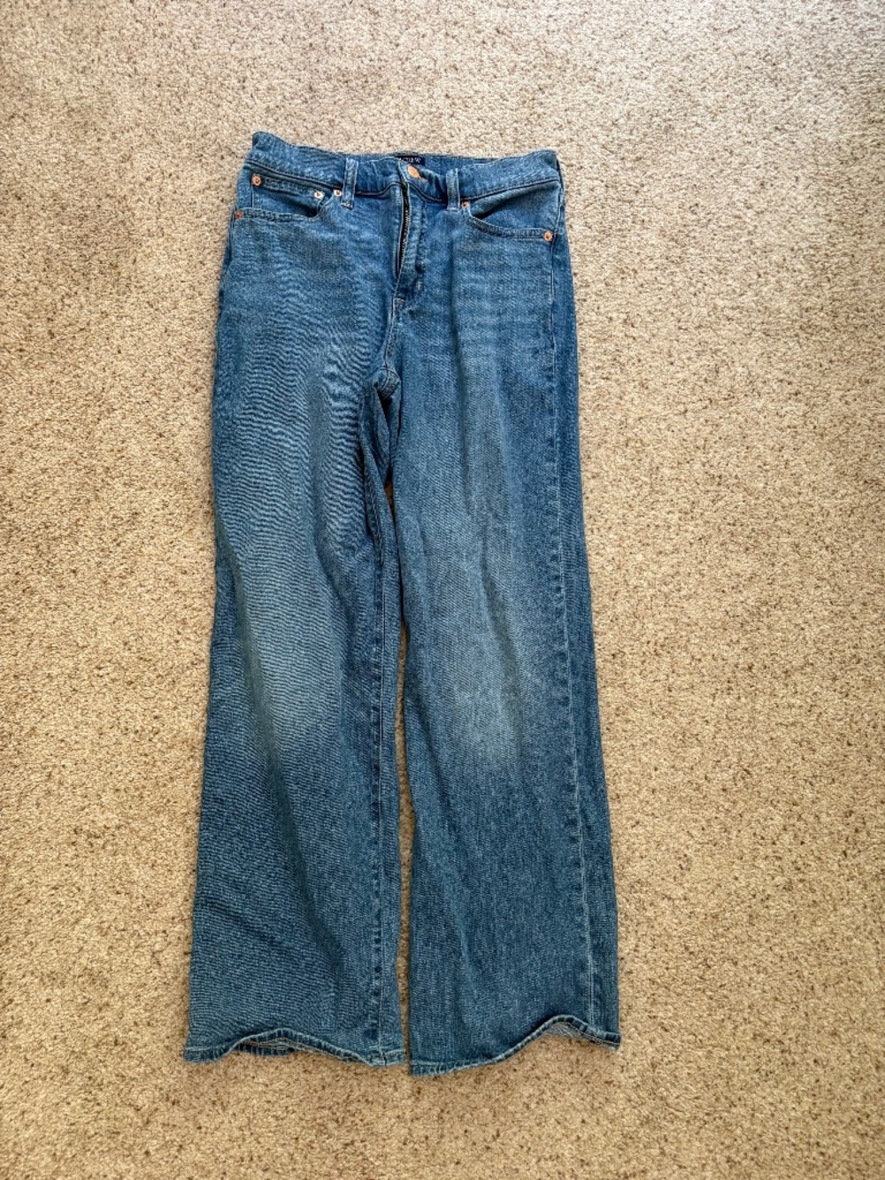 J crew factory women’s full length slim wide leg jeans size 27